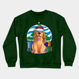 Cocker Spaniel Cute Santa Christmas Gift Crewneck Sweatshirt